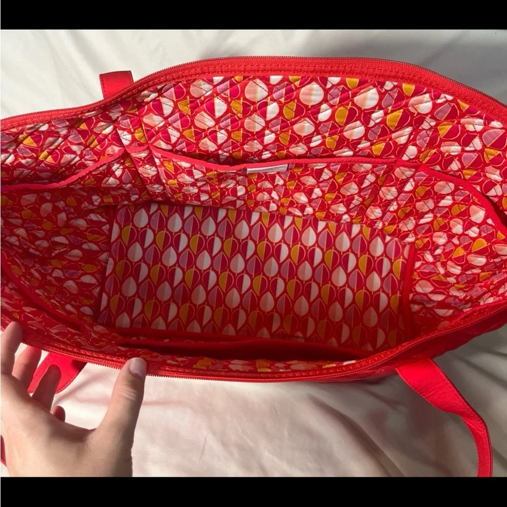 Vera Bradley Women's Microfiber Miller Tote Travel Bag Canyon Sunset - Picture 8 of 10